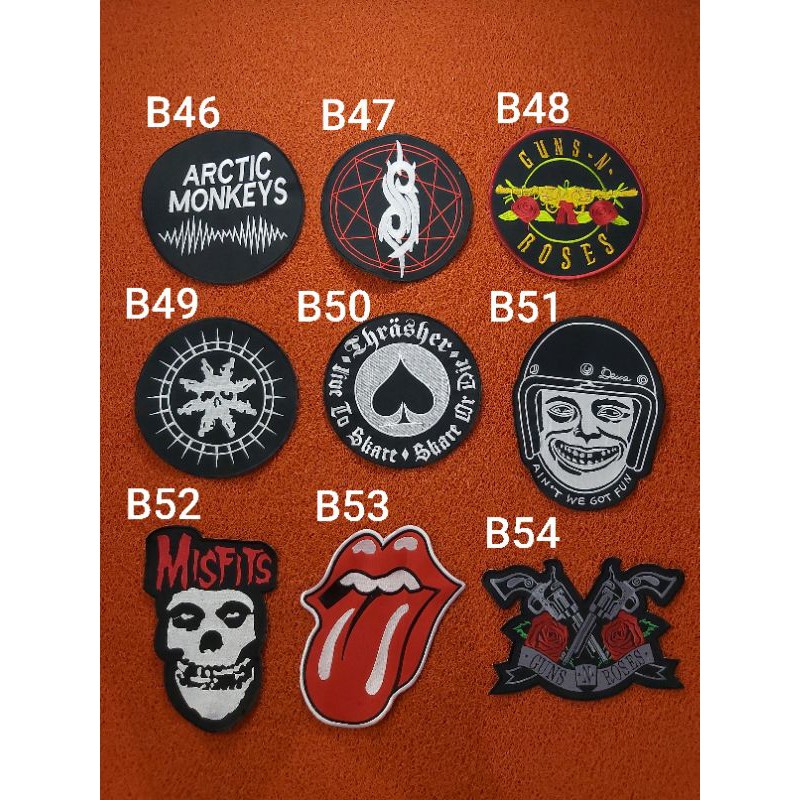 BACKPATCH BORDIR PREMIUM GUNS AND ROSES BIG SIZE BEST QUALITY