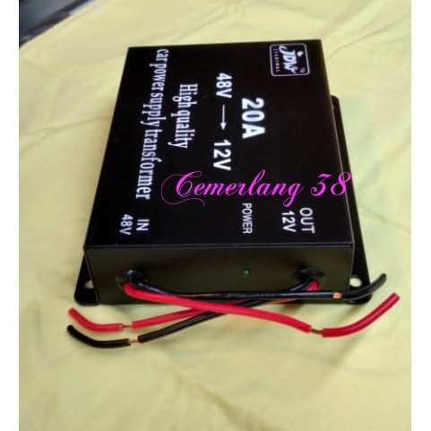 Step Down 48V - 12V 20A Car Power Supply Converter DC 48 V to DC 12 V 20 A Penurun tegangan 20 Amper