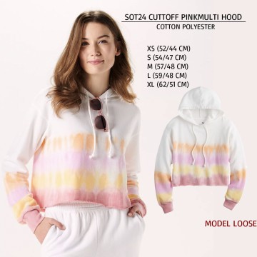 Sweater Hoodie Wanita Tie dye (SOT24 CUTOFF HOOD)-1