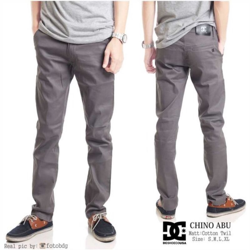 Celana panjang Chino pria kasual/ Chino polos slim fit