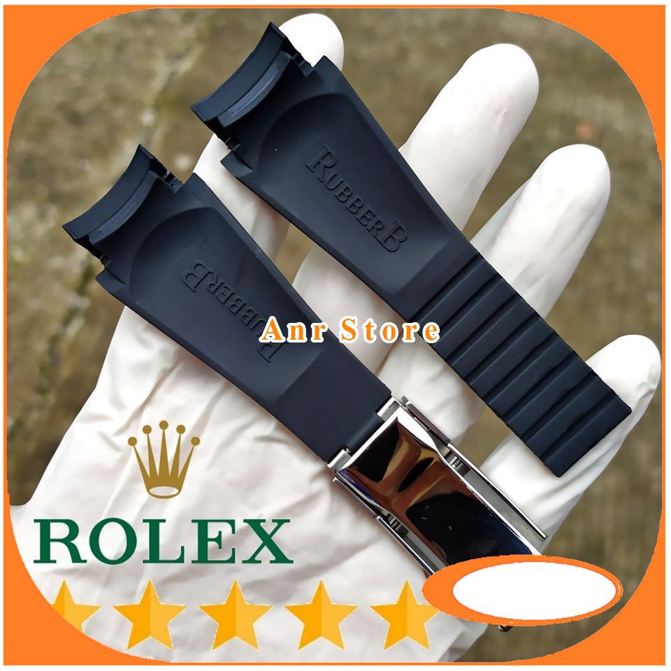 Tali Jam Tangan Rolex Rubber B Waterproff Premium 20 mm