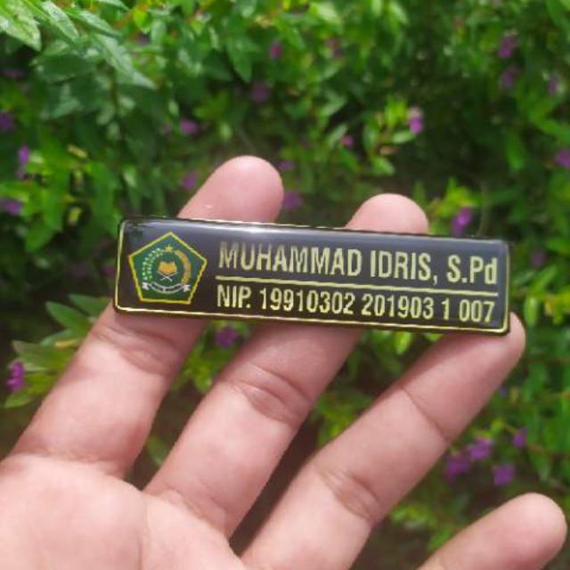

Name tag Kemenag nama dada kementerian Agama Papan Nama Resin Glass