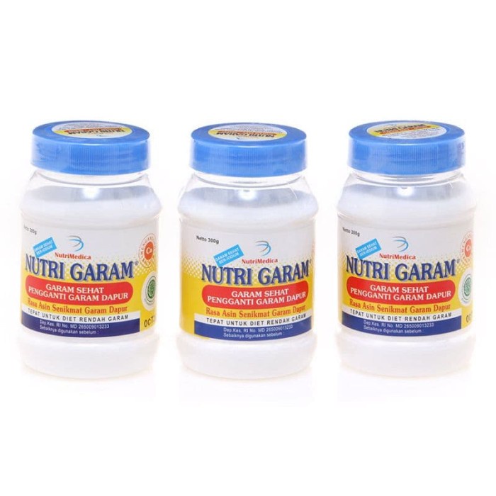 

Nutri Garam Sehat 300 G Rendah Sodium Cocok Untuk Hipertensi