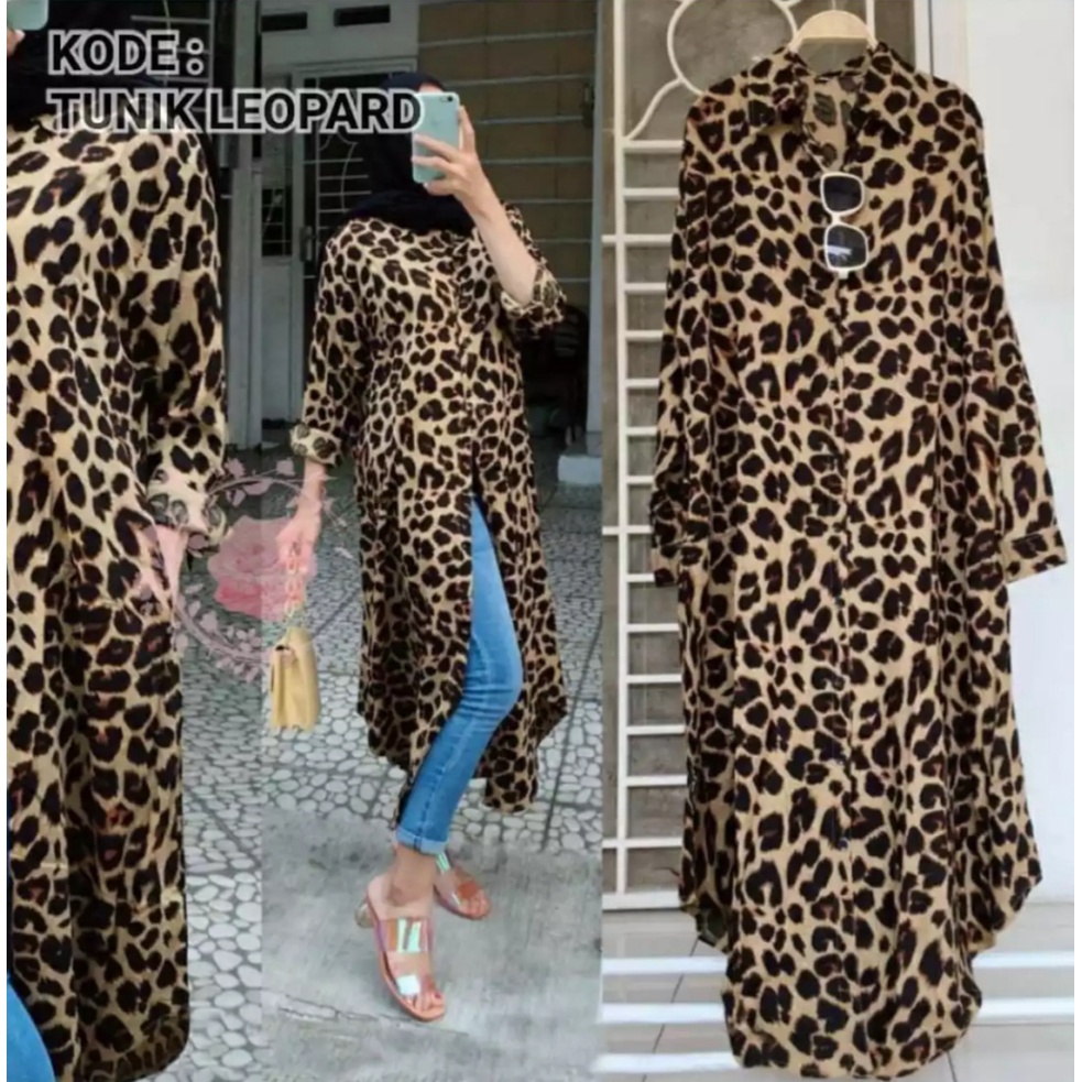 Kekinian 2021 Long Tunik Motif Leopard Jumbo Big Size Over Size Bisa COD Dalam Negeri. Tunik Kasual Tunik Keren Tunik Murah Tunik Macan Baju Busui Atasan Muslimah Termurah Terbaru Dan Kekinian Bahan Adem Nyaman Dipakai Katun Rayon Wolfis Premium