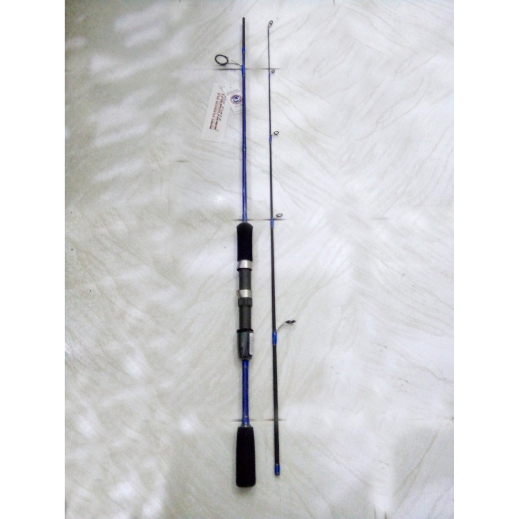 Joran Carbon sambung 2 Kamikaze Blue Lotus cincin Fuji