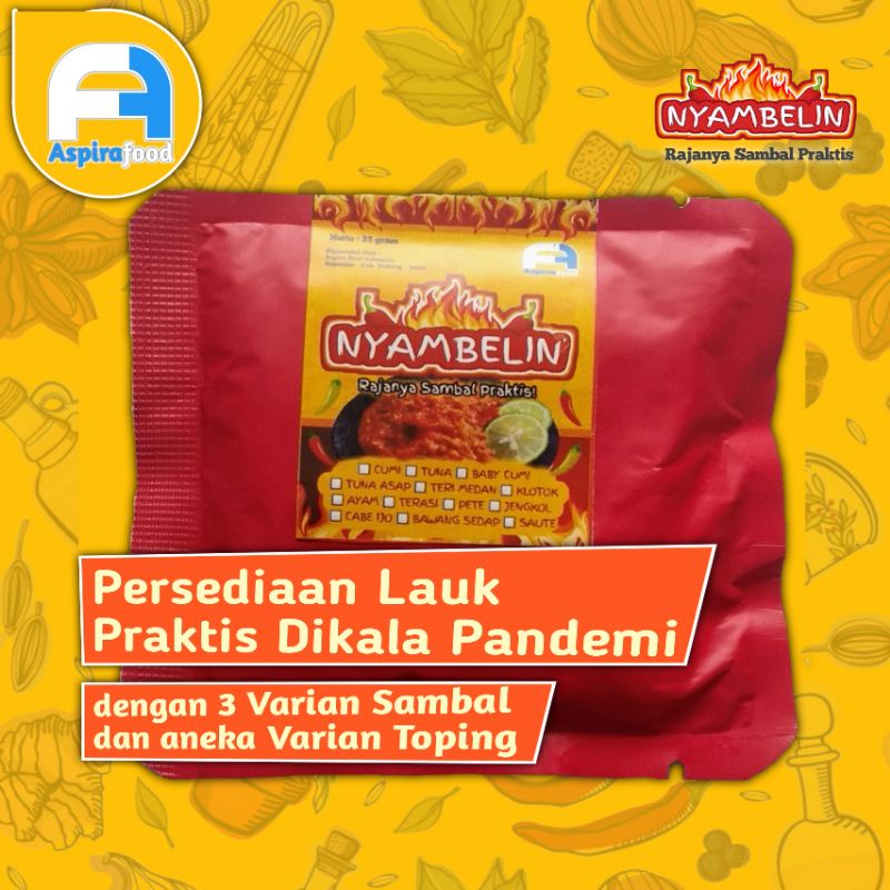 PAKET SAMBAL Nyambelin mix random isi 10 SACHET Nyambelin Rajanya Sambel Praktis Homemade