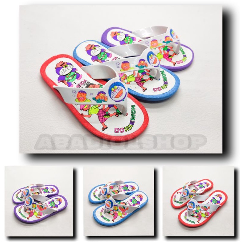 YUMEIDA - SANDAL JEPIT ANAK MOTIF KARTUN LUCU TERMURAH / SANDAL JEPIT ANAK PRIA &amp; WANITA YUMEIDA 796 MOTIF DORAEMON / SANDAL JEPIT ANAK KRAKTER DORAEMON