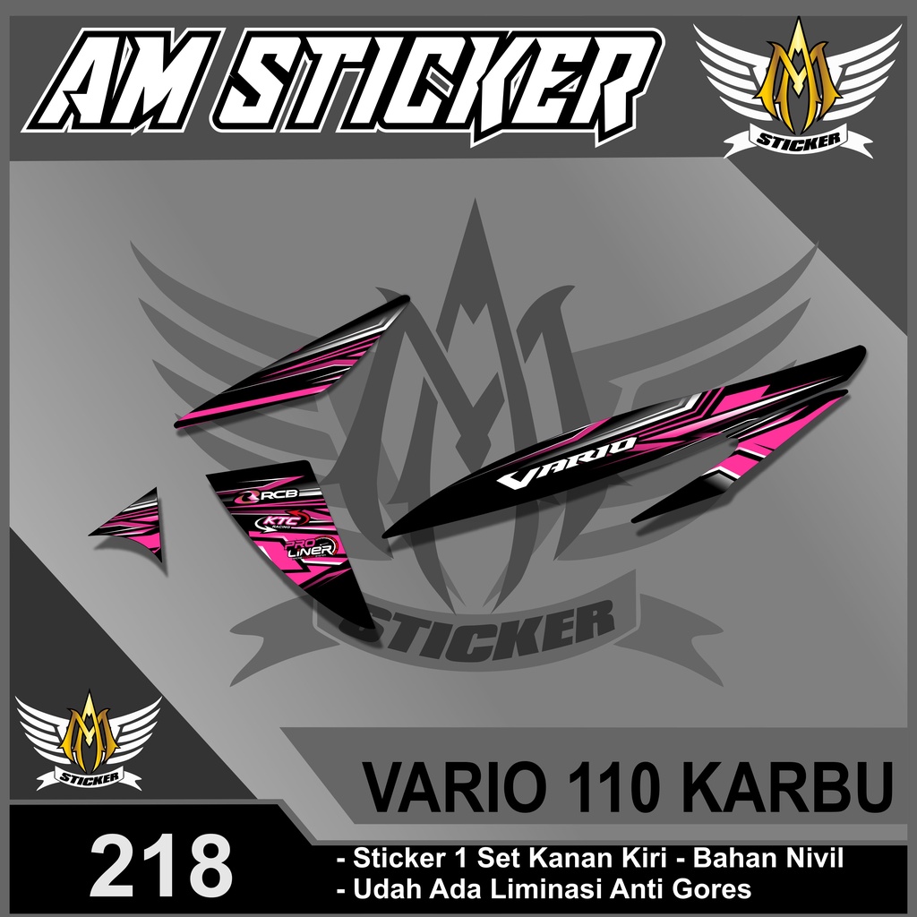 218 Striping Vario 110 Karbu Cw - Striping Variasi List Vario 110 Karbu Cw Racing