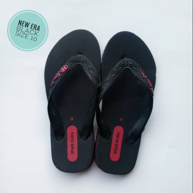  Sandal  jepit new  era  allblack sandal  pria sandal  wanita  