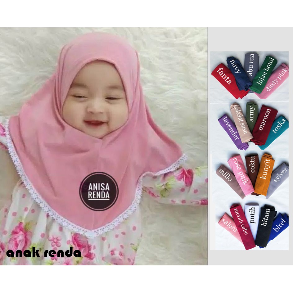 JILBAB ANAK INSTAN ANISA RENDA JERSEY 0-3 TAHUN HARGA GROSIR ALLIYAGROSS