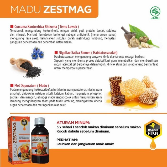 Zestmag Madu Asli Madu Zestmag Obat Asam Lambung Maag Gerd Asli