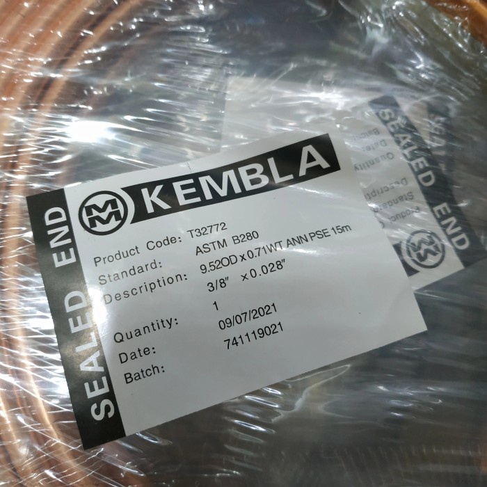 Lem Talang Pipa Tembaga 3/8" Kembla Tebal Premium Buatan Australia Roll 15 Meter