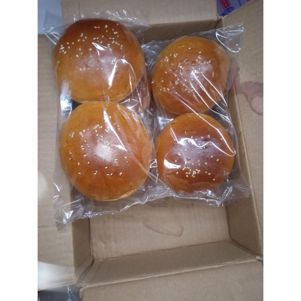 

Roti burger jumbo isi 10 pcs(ori/black)pesan pagi di kirim sore