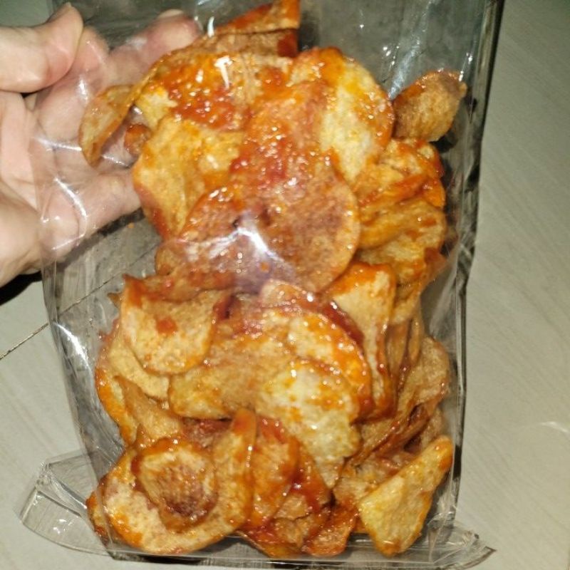 keripik kentang Ratoe pedas manis oleh oleh no1 rekomended enak kerimg garing renyak kriuk krezz