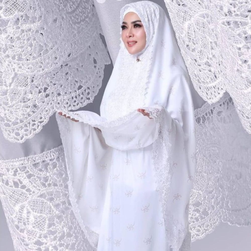 Mukena Princess Syahrini Mukena SYR Dewasa Jumbo Terbaru Tren 2021