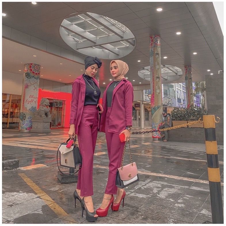 Tq88indonesia Fashion Setelan Cardigan Wanita Terbaru / NABILA BLAZER SET SHAKILA / Set Polos Wanita / Baju Stelan Kantor / Setelan Jas / Pakaian Kantor Wanita