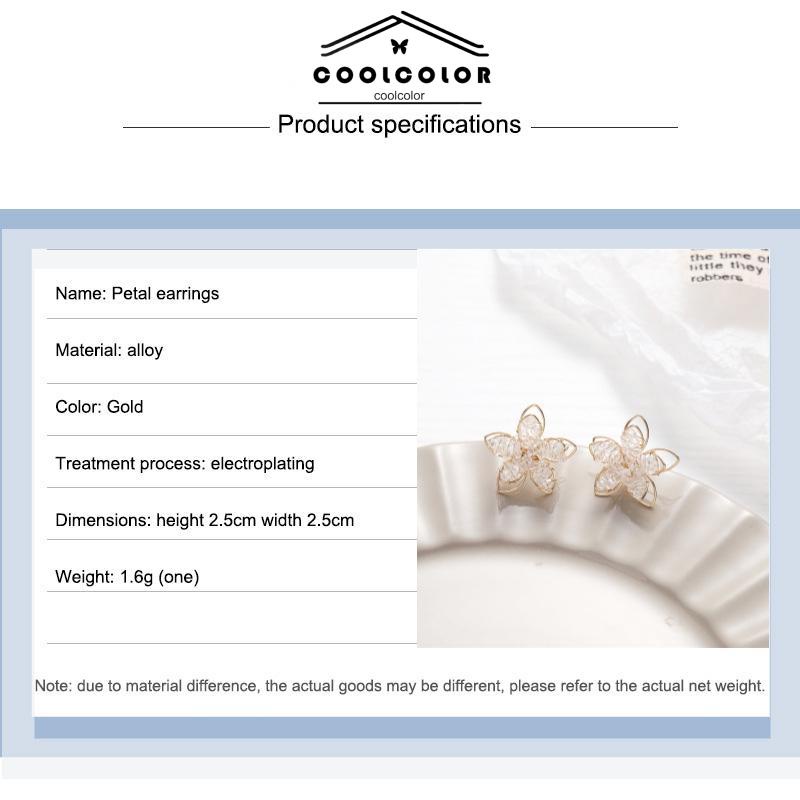 COD❤️1 Pasang Anting Perak S925 Bunga Bola Kaca Jarum Hypoallergenic Dan Anti-memudar Perhiasan Hadiah Fashion Aksesoris Wanita Murah