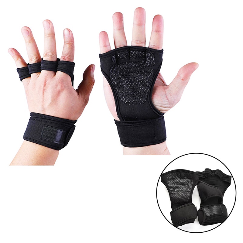 Sarung Tangan Angkat Beban Gym Fitness Wirsthand Strap Hand Boomhand Safety Anti Slip