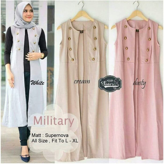 Vest Luaran Wanita Rompi Baju Outer Murah Cewek Terbaru Korea Style