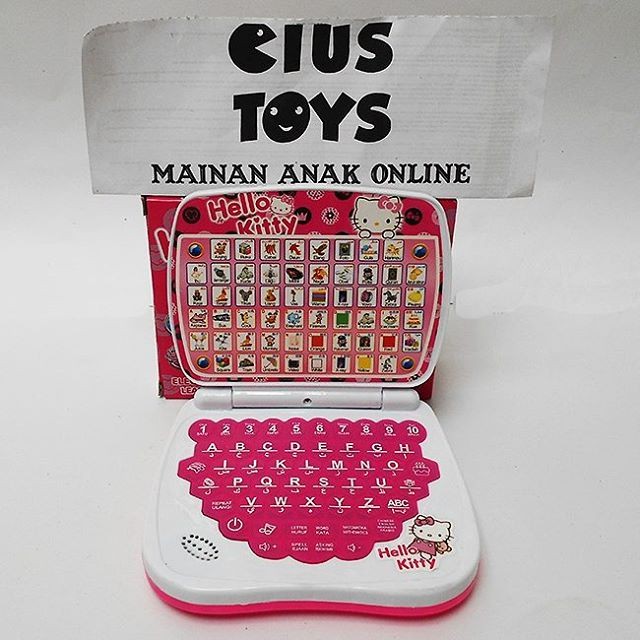 mainan anak edukasi laptop mini hello kitty murah