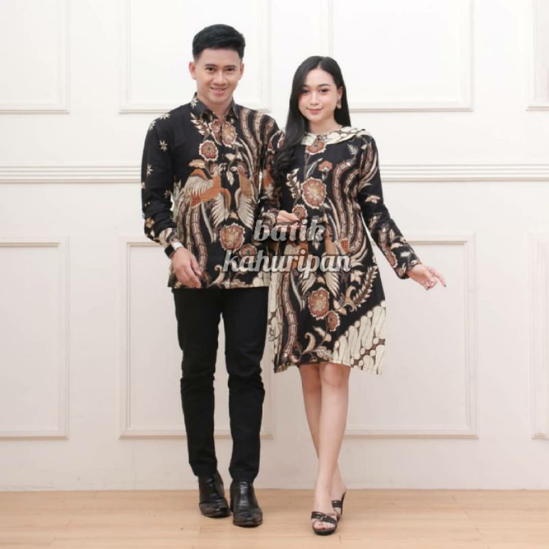 Batik Couple Atasan Batik Wanita Lengan Panjang Tunik Batik