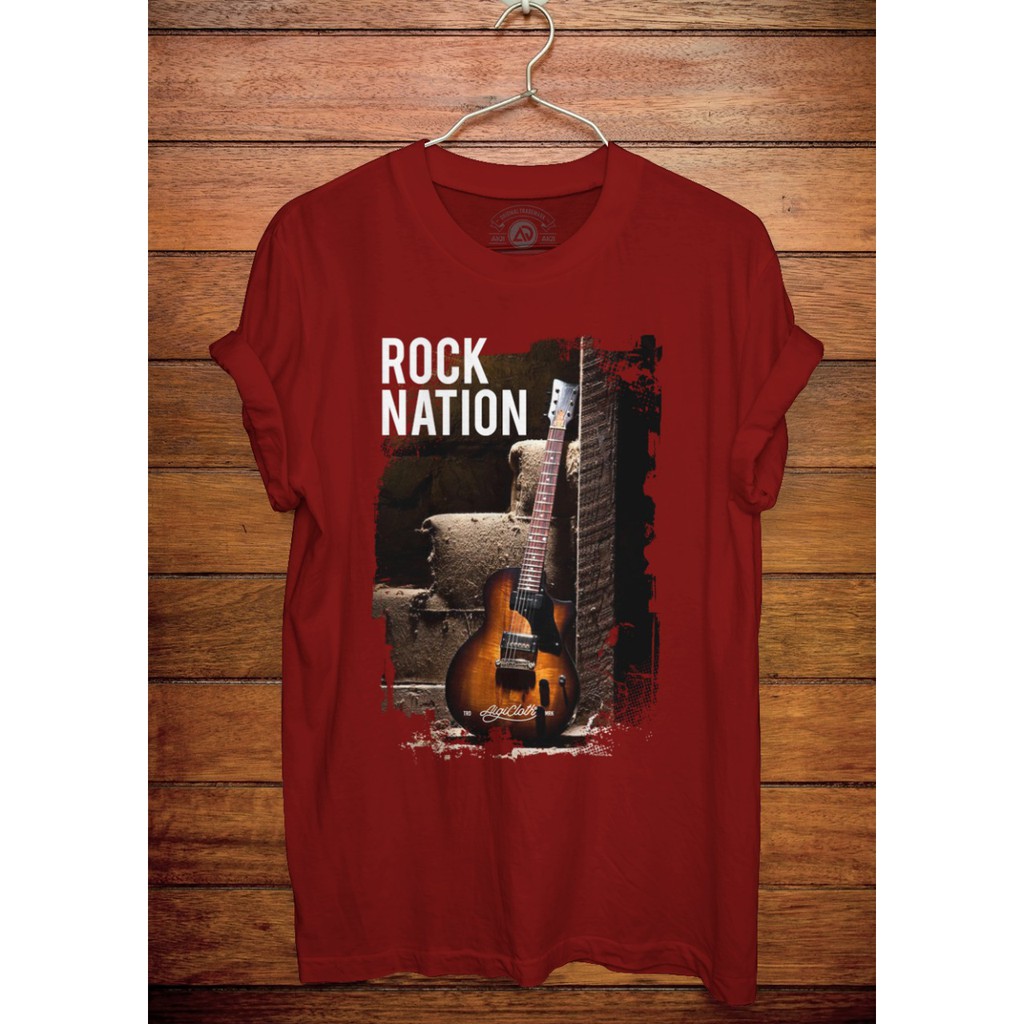 Kaos Original AIQI - Rock Nation (Maroon)