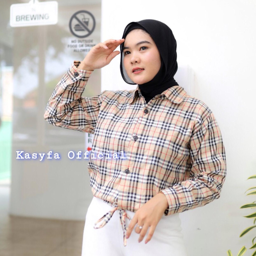 KERLITA KEMEJA MOTIF KOTAK SQUARE SERUT TALI