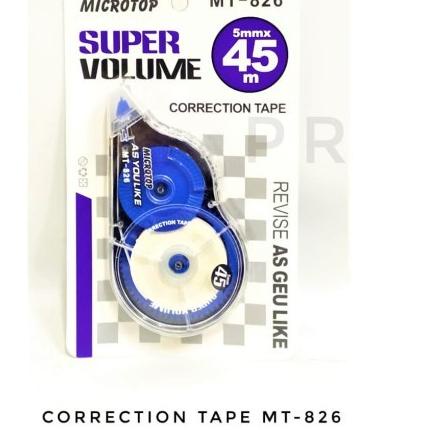 

✅Mantul ⚡ale❤ TIP EX KERTAS TIP EX ROLL BESAR JUMBO 45 M CORRECTION TAPE MT-826 harga bersaing