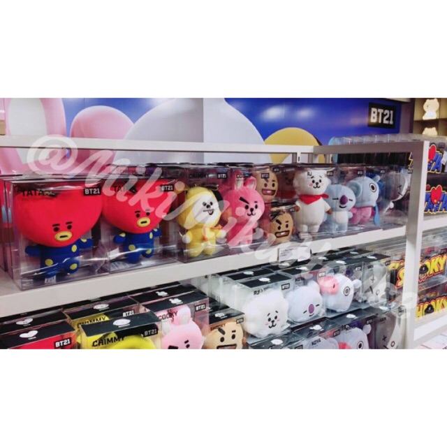 OFFICIAL BT21 BAG CHARM KEY CHAIN RING GANTUNGAN DOLL RJ BABY ORI CUSHION STOCK DREAMING BTS TINYTAN