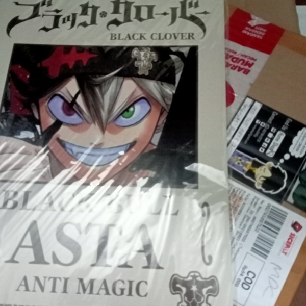 Poster Anime Black Clover - Black Bull - Poster Bounty Wanted Style 1 Set - Ukuran A5-2