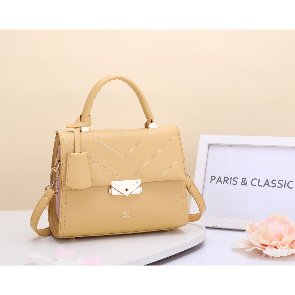 Paris Classic Tas Wanita Import Branded Original Terbaru Handbag Selempang Wanita Top Handle Bag Tas Fashion Wanita Import [PC 20352]