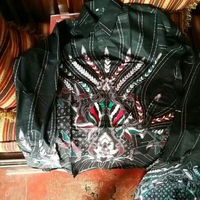 ( Ready Anak)  Couple 2575 Batik Couple Sarimbit Motif Sogan  Gamis Batik Kondangan Sumber Rejeki