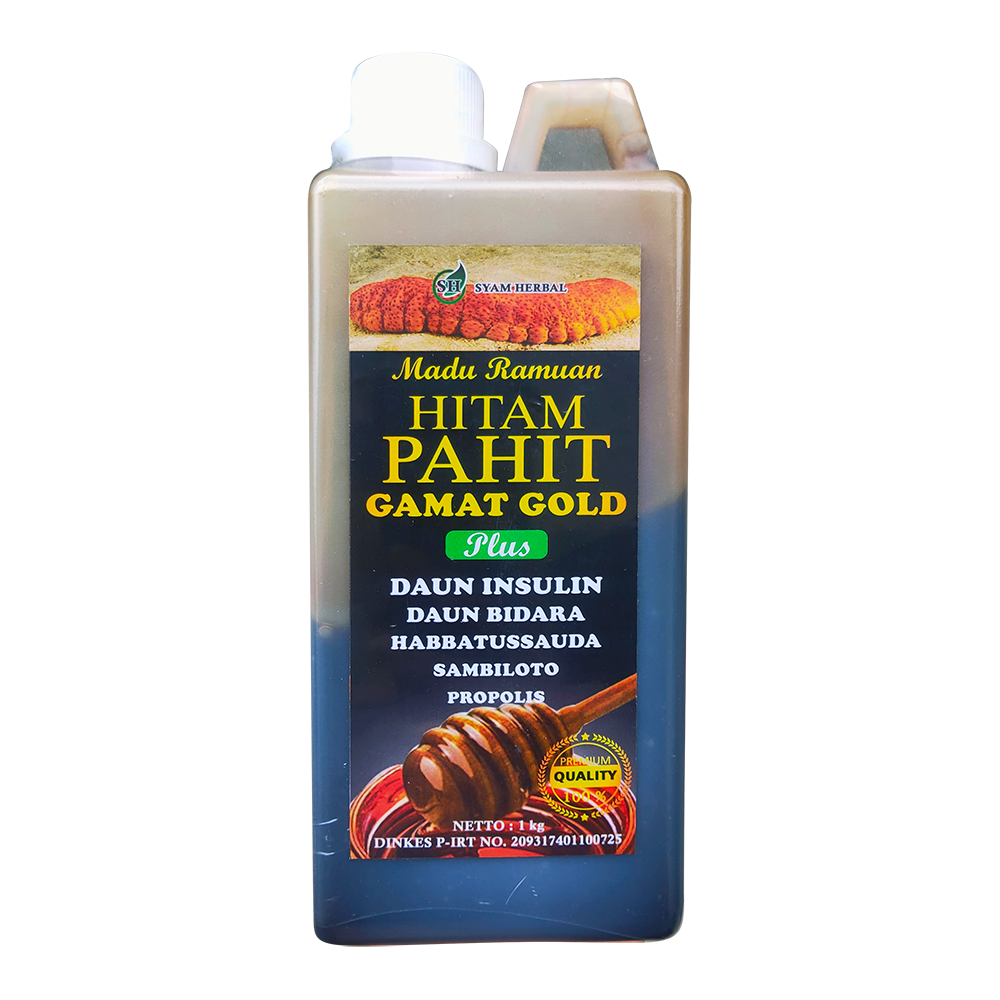 

Madu Hitam Pahit Gamat Gold Plus SYAM HERBAL 1kg