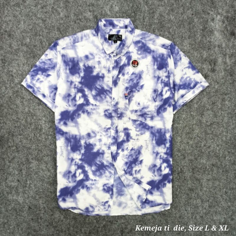 Kemeja Pria Motif Pria Cowok Lengan Pendek Bunga Formal Casual Murah Slimfit All Size M L XL Bagus