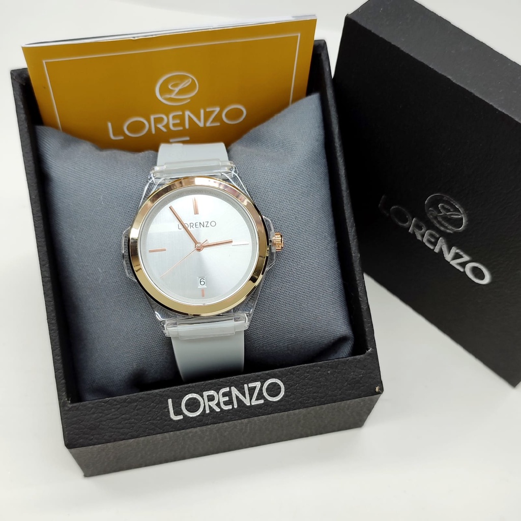 Jam Tangan Wanita Lorenzo 7106 Original Tali Rubber