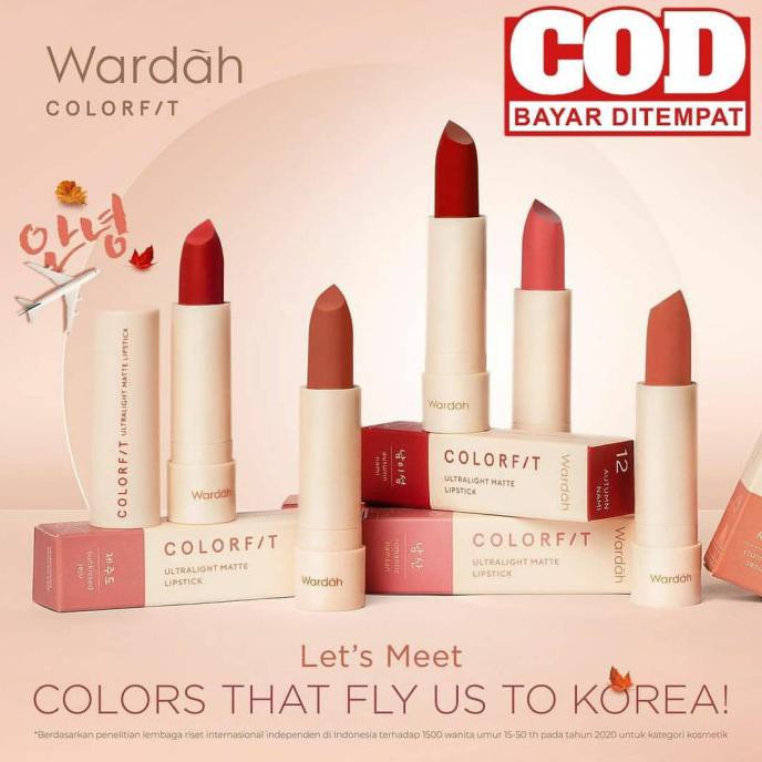 Wardah Colorfit Ultralight Matte Lipstick Korea Edition terlaris