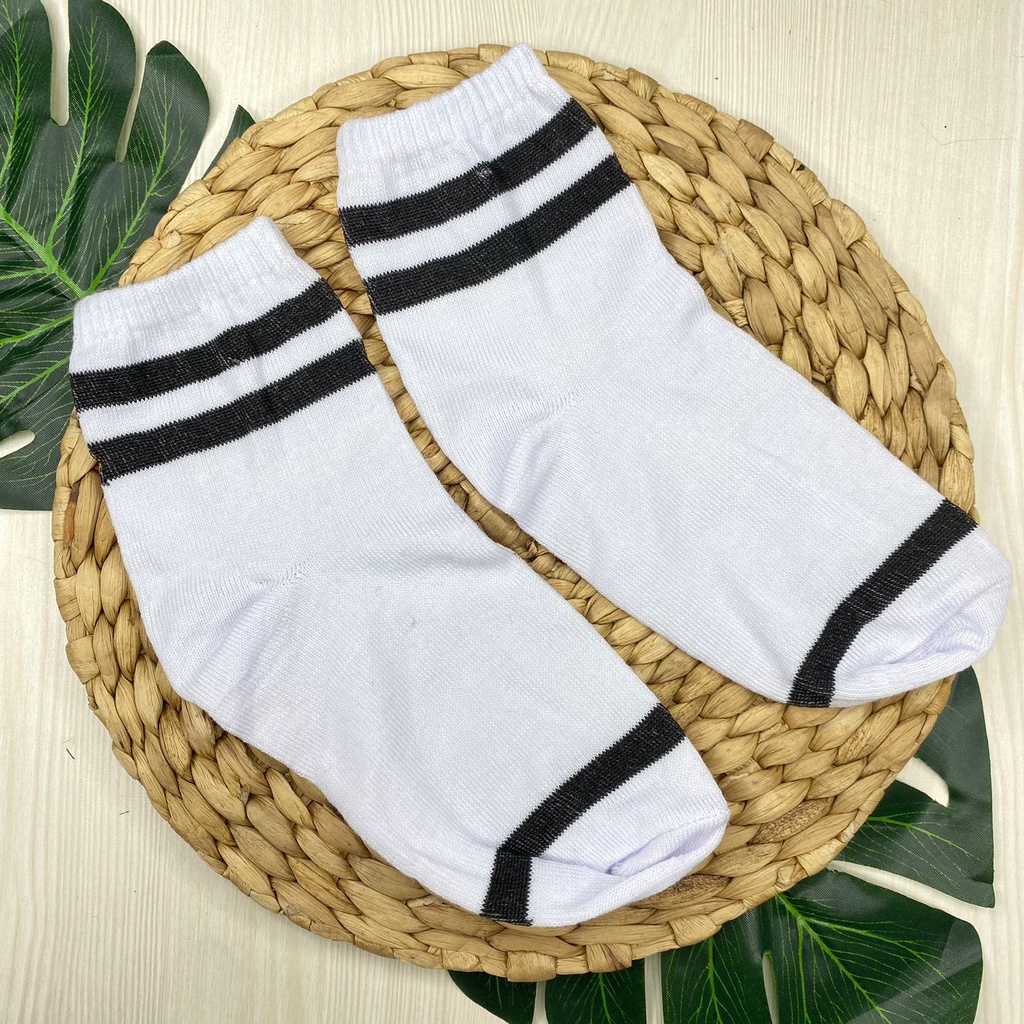 HC KAOS KAKI PANJANG 2 GARIS KAOS KAKI PANJANG MURAH IMPORT # BISA COD-HC801 PUTIH
