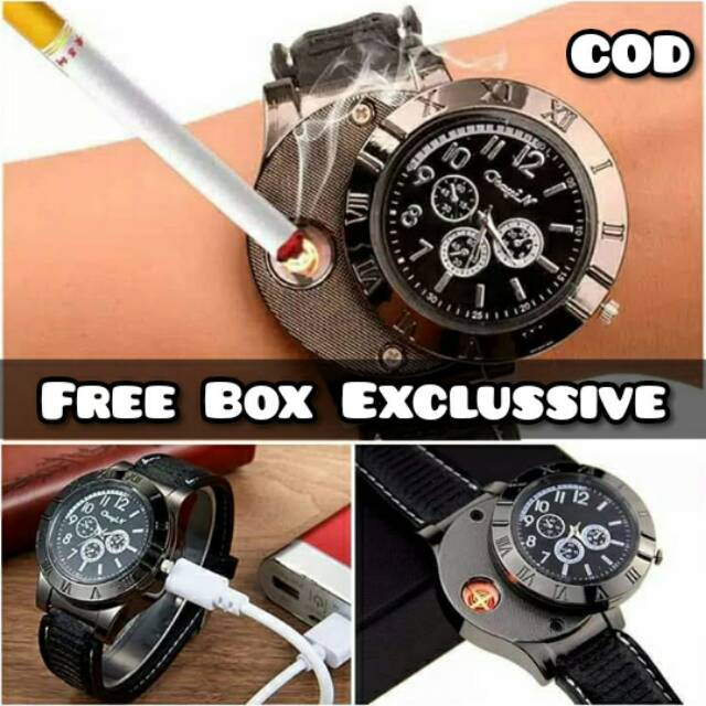 PROMO Jam Elektrik / Jam Tangan Pria Korek Api
