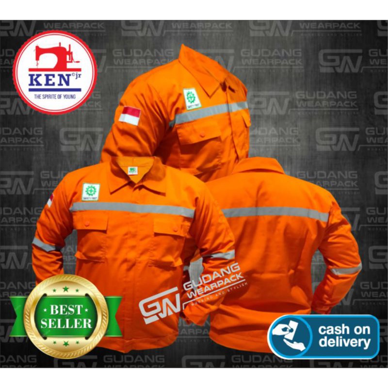 Bagus Uniform - Pakaian Kerja Seragam Proyek Warna Oren Polos