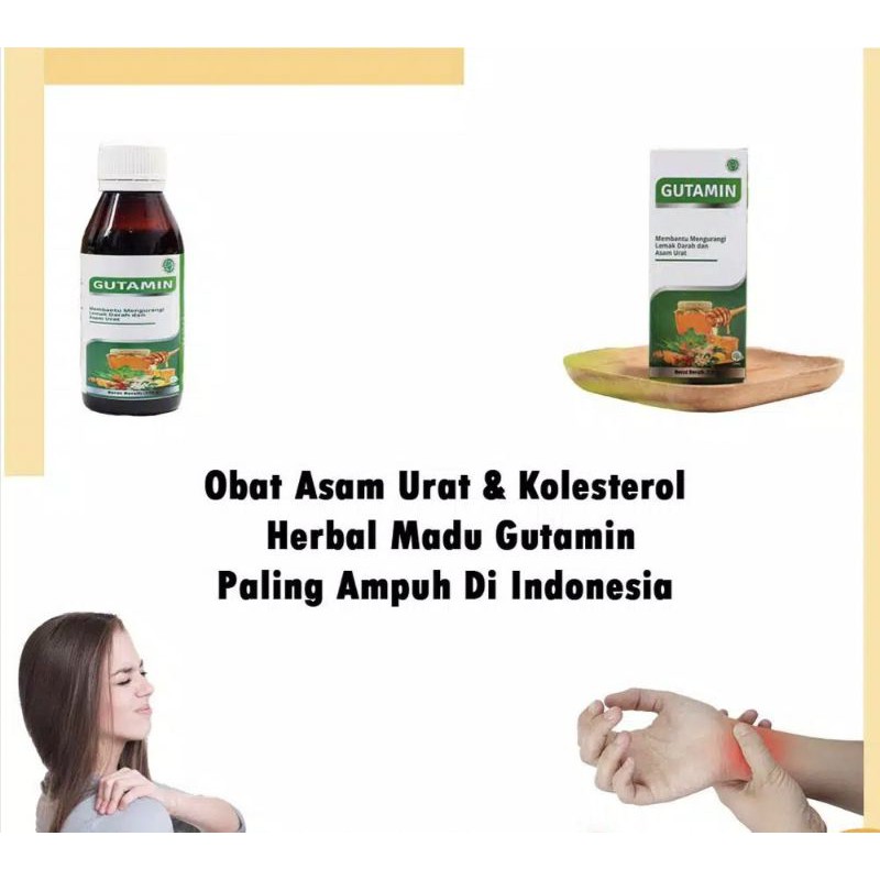 Penurun Kolesterol - GUTAMIN Obat Herbal Ampuh, Obat Asam Urat dan Nyeri Sendi Madu Ratik Herbal Original untuk Rematik, Asam Urat Kolesterol Ampuh Sudah Terdaftar BPOM