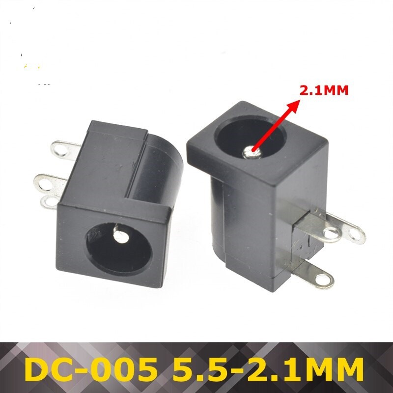 Soket DC 2.1x5.5mm Female Mount DIP PCB Power Socket Plug In Jack