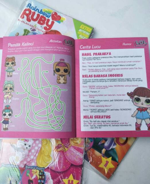 Buku Majalah Kreativitas Anak Cewek dapat 6buku Frozen Princess HK Sofia Pony dkk Mainan Edukatif