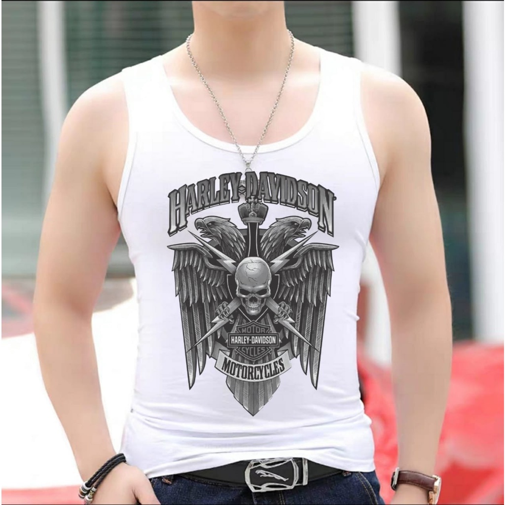 DS - singlet HARLEY / kaos dalam pria / singlet / singlet olahraga / singlet ria