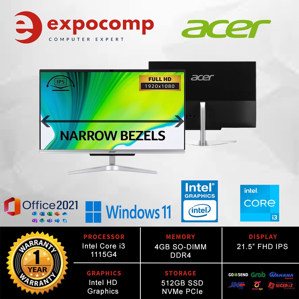 ACER PC ALL IN ONE C22-1650 CORE i3-1115G4