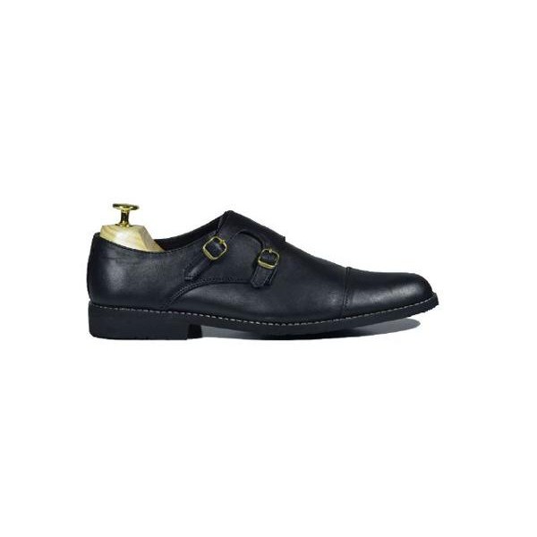 AZCOST MONKSTRAP BLACK GRAIN