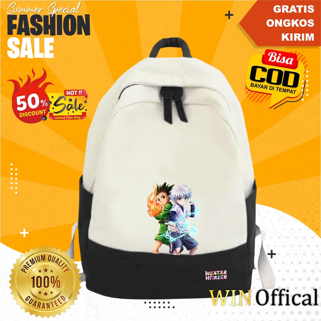 Tas Ransel Sekolah Anime Killua Hunterxhunter Untuk Sekolah backpack Model Terbaru Karakter Kartun Tas Punggung