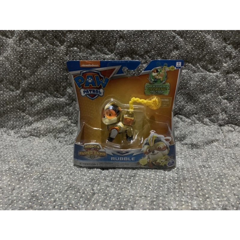 mainan figur paw patrol mighty pups rubble