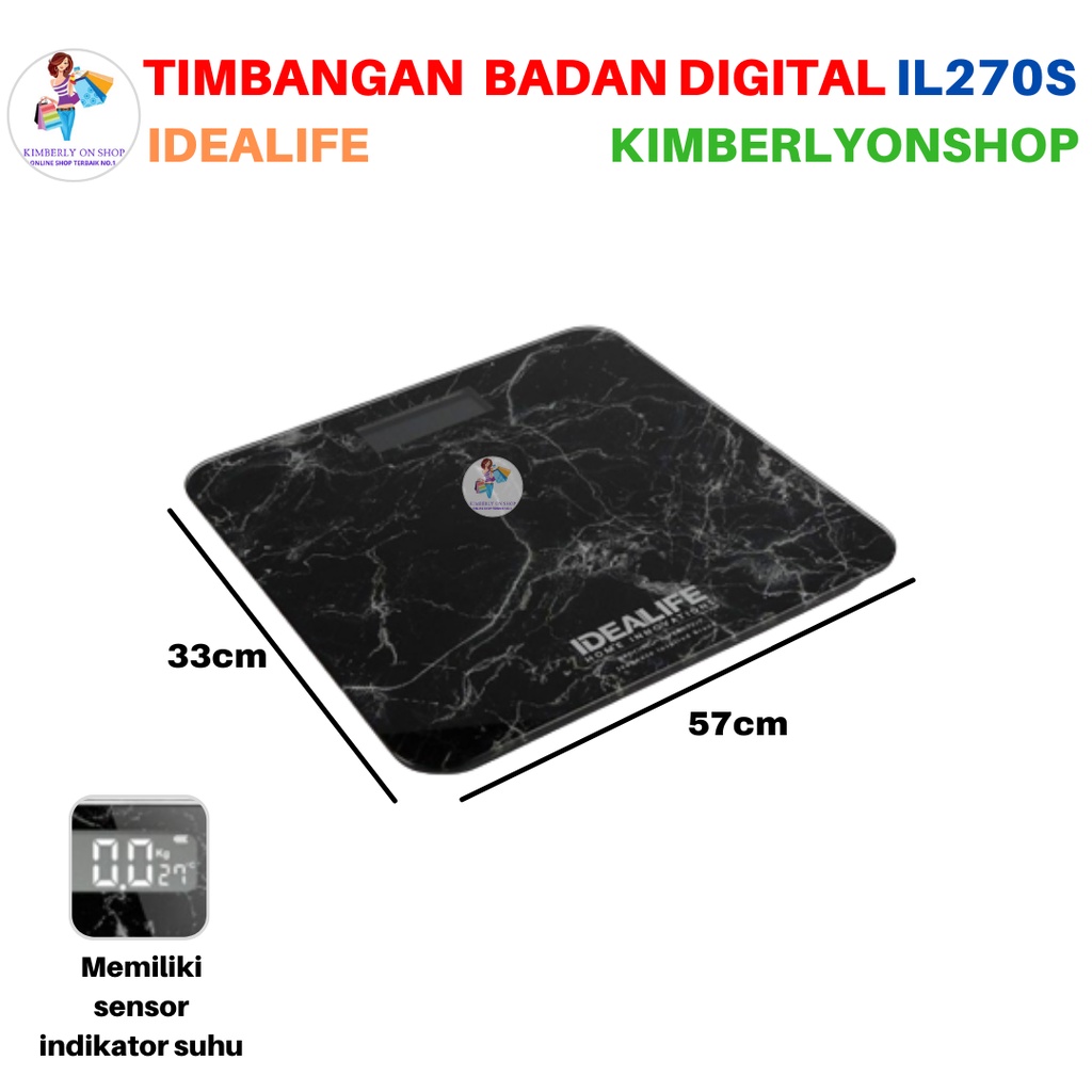 Digital Bathroom Scale Timbangan Badan IL270s IDEALIFE