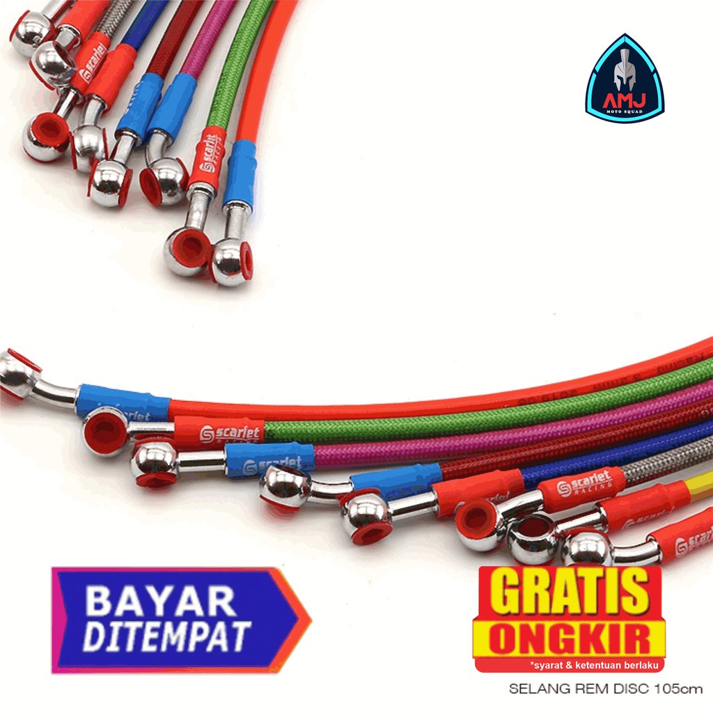 Kabel Selang Rem Disc 105 cm selang rem depan , selang rem , selang rem variasi , rem depan , kabel