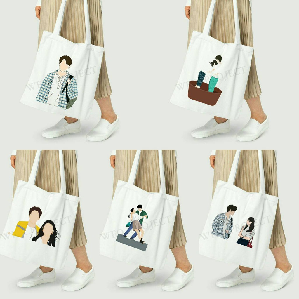 TOTE BAG KANVAS / TOTE BAG WANITA / TOTE BAG HOMETOWN Cha-Cha-Cha Korea